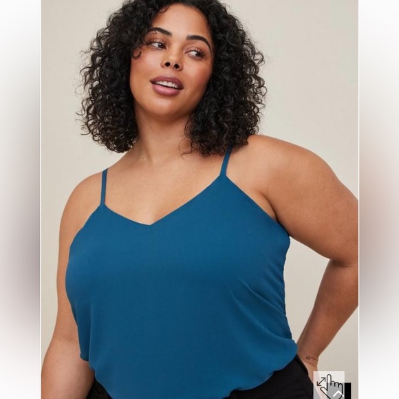 NWT Torrid Sophie Chiffon Blue Swing Cami - Picture 1 of 11